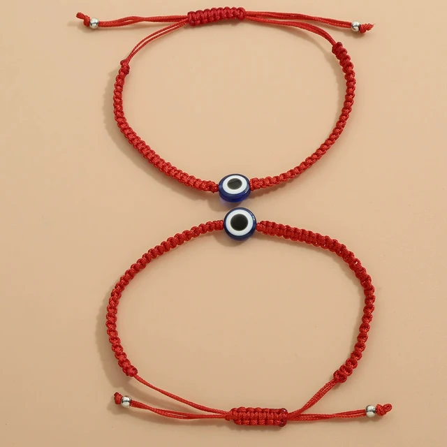 Bracelets turcs simples mauvais œil pour hommes et femmes, 1 pièce, corde mexicaine tissée, bijoux, accessoires tendance, cadeau