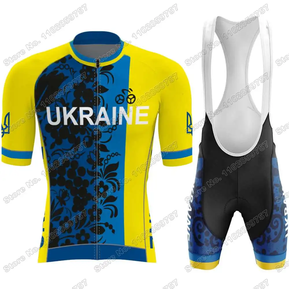 Ukraine National Team cycling jersey cycling shirt cycling suit cycling jersey set Cycling Jersey Set Summer Cycling Clothing Men Road Bike Shirts Suit Bicycle Bib Shorts MTB Maillot