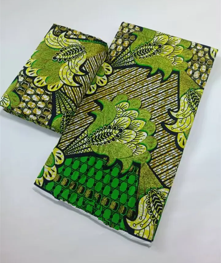 100% Cotton Fashion African Wax Fabric Nigeria Ankara Wax Fabric Block Prints Batik Dutch Pagne Soft Sewing Fabric 6 yards 5