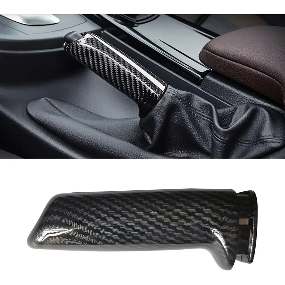 Carbon Fiber Pattern Car Front Handbrake Handle Grips Cover For BMW 1 2 3 4 5 6 7 Series E90 E92 E60 F30 E31 E35 F34 F10 F20 F80