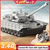 Tracked RC Tank with Light Remote Control Vehicle Battle Large Interactive Remote Control Toy Car Model Electronic Toys for Boys 1