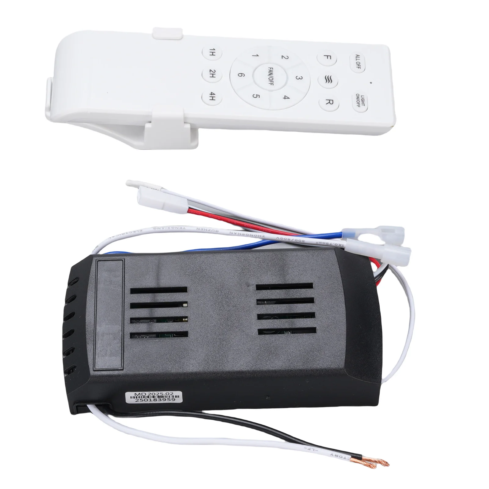 Universal Ceiling Fan Remote Control Kit DC 6 Speeds Ceiling Fan Light Controller Receiver with Timer for Replacement