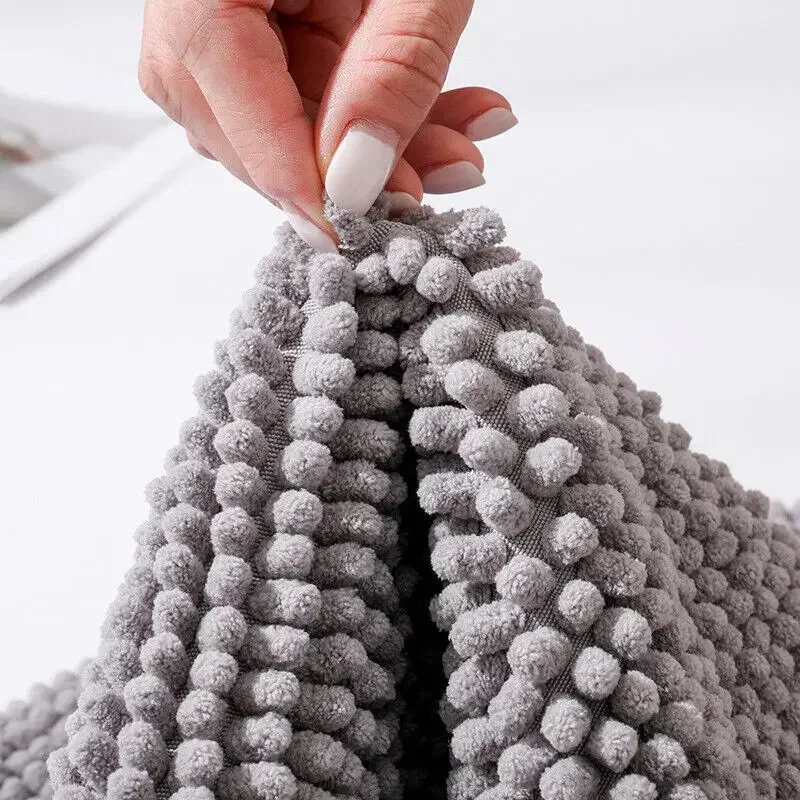 LuxUrux Tapis De Bain-Tapis De Salle De Bain Douche en Peluche Extra-Doux, Matériau en Microfibre Chenille 1 ``, Tapis De Bain Shaggy Super Absorbant