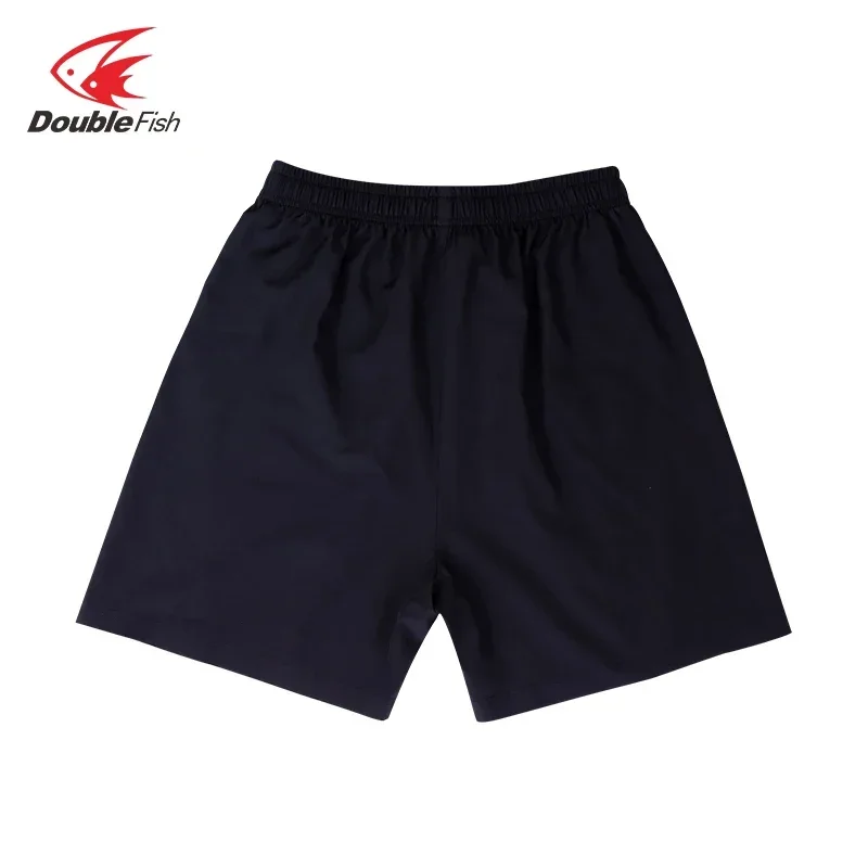 Sport Shorts Double Fish Men Women Black Table Tennis Clothing Training Team Bottom Loose Wide-legged bottom