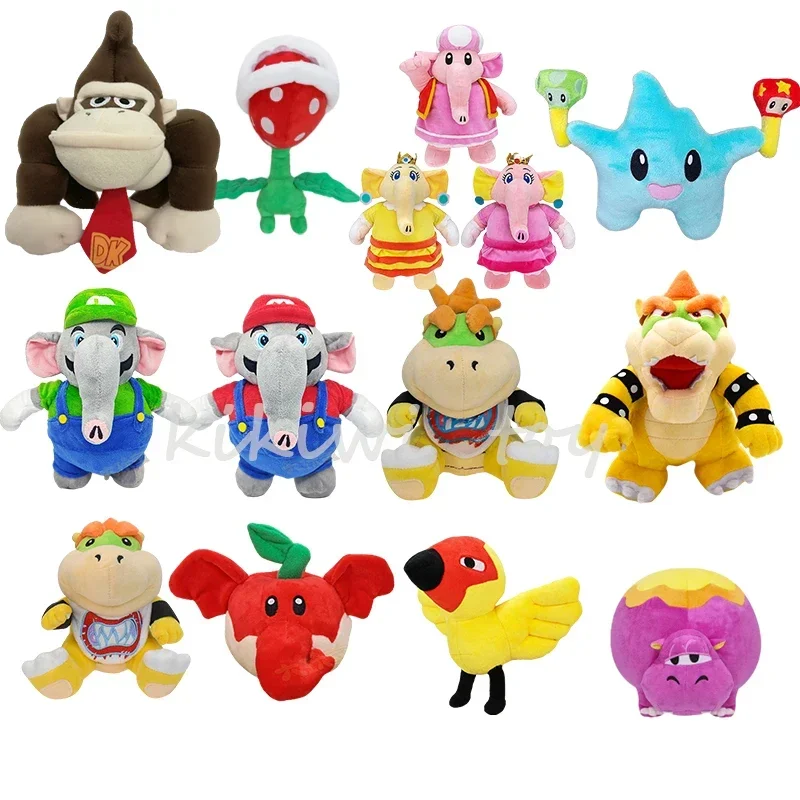 Super Mario Wonder Series Anime Elephant Mario Luigi Princess Peach Peluche Piranha Ippopotamo Peluche Ripiene Regalo Di Natale
