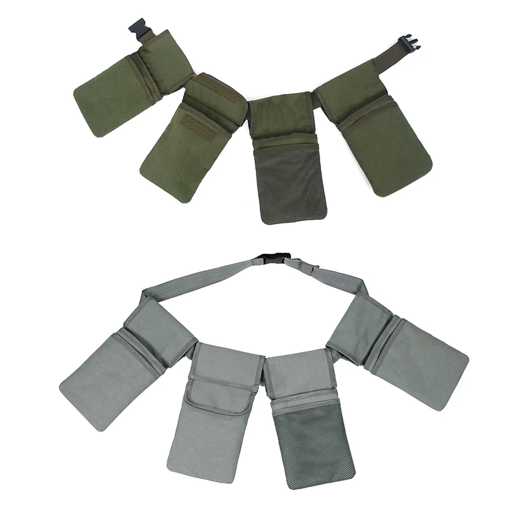 Canvas Gardening Belt with 4 Pockets Garden Tool Bag Removable Waist Tool Bag for Women & Men for Electrician Tool Plumbing Tool