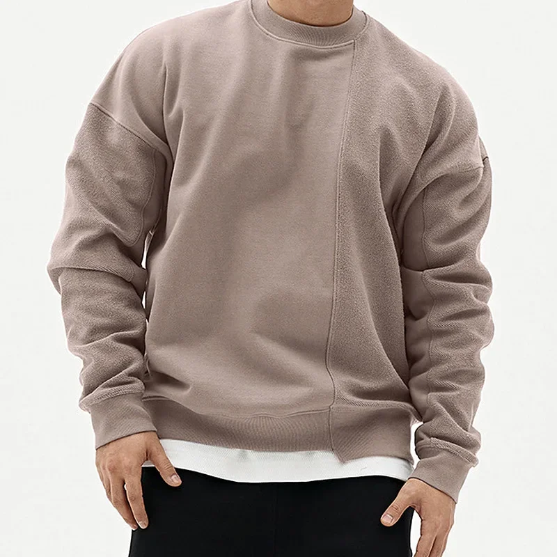 Men's Fashion HIP HOP Gym O Neck Sports Long Sleeve Hoodies Fitness Sweatshirt Casual Loose Sweatshirts Male Training Pullover