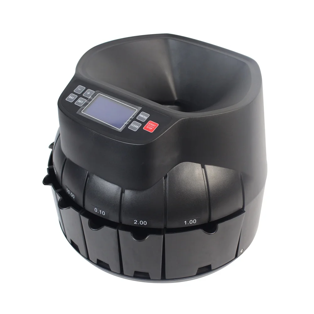 

Черный/серый цвет, высокая скорость, точный 100% LCD светодиодный LED Казахстан/Израиль, мультисортировщик монет/Счетная машина