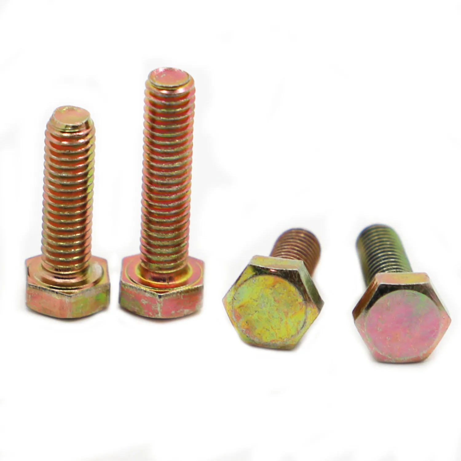 

M6 M8 M10 M12 Metric Threaded Color Zinc Carbon Steel External Hex Hexagon Head Cap Screws Bolts