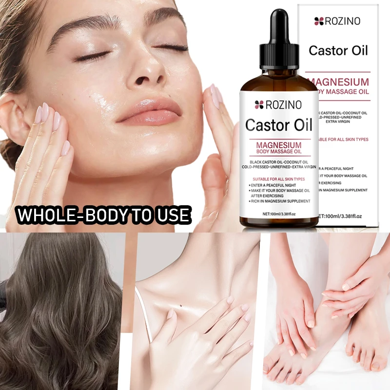 Luxurious Hydrating Body & Face Oil with Black Castor, Coconut, and Magnesium for Ultimate Skin & Hair Care