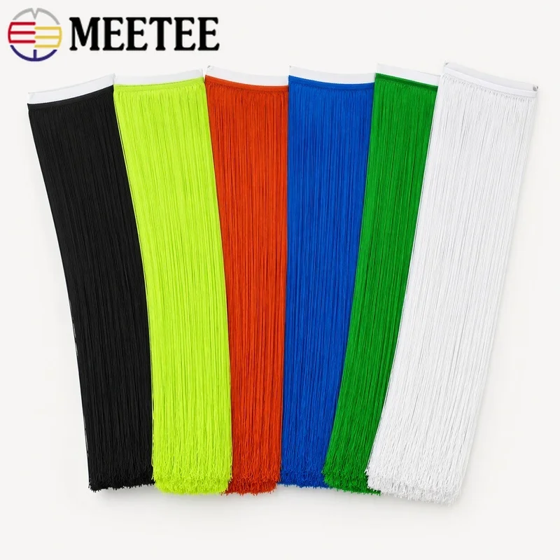 Nastro con frange e nappe in poliestere da 2/5/10 metri e 50 cm di lunghezza per abiti da ballo latino, costumi di scena, decorazioni per cucito e movimenti dinamici. - immagine 3