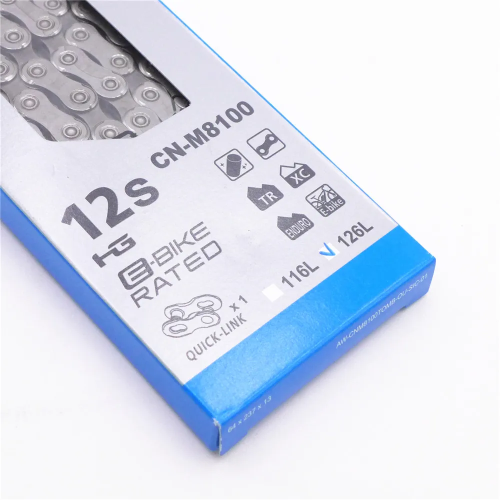 bicycle chains bicycle chain Shimano 12 Speed 12s Bike Chain With Quick-Link CN-M6100/M7100/M8100/M9100 116L/126L/138L