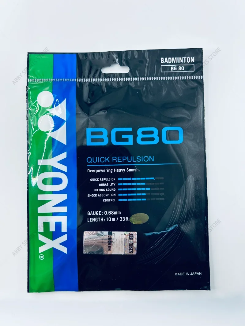 YONEX Badminton Racket String YY BG80 0.68mm