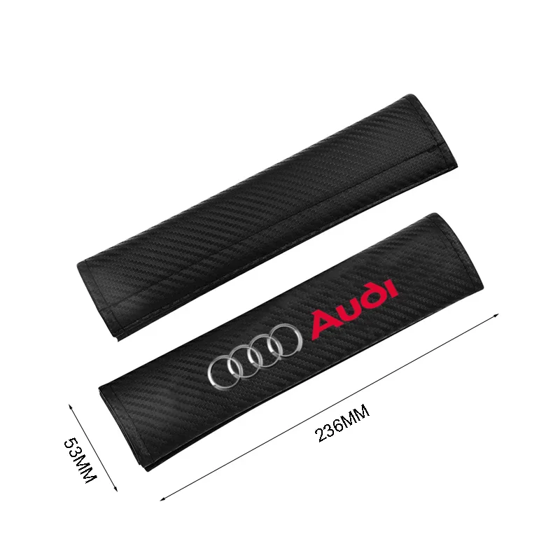 Car Seat Belt Accessory Carbon fiber Seat Belt Pads Shoulder Strap Pad Cover For Audi sport RS A1 A3 A4 B7 B8 A5 A6 A7 A8 Q3 Q5 Q7 Q8 TT car seat belt accessory