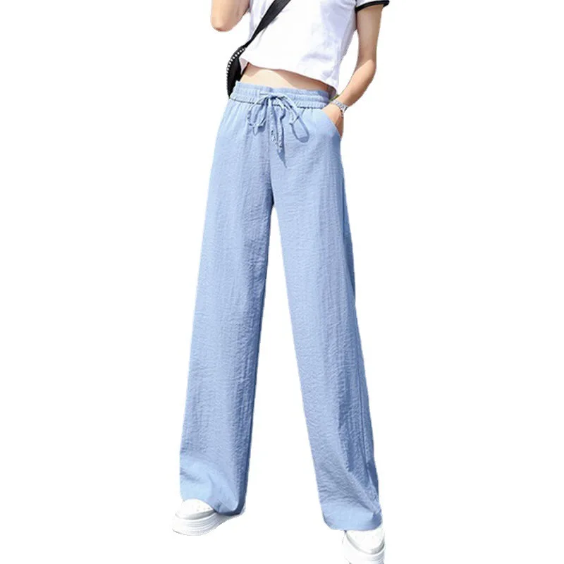 Women&rsquo;s Wide Leg Pants Korean Style High Waist Black Trouser Office Ladies Fashion Loose Grey Suit Trousers Streetwear