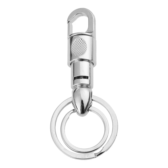3pcs/lot Stainless Steel Split Keychain Key Ring Clasps Clips Hook