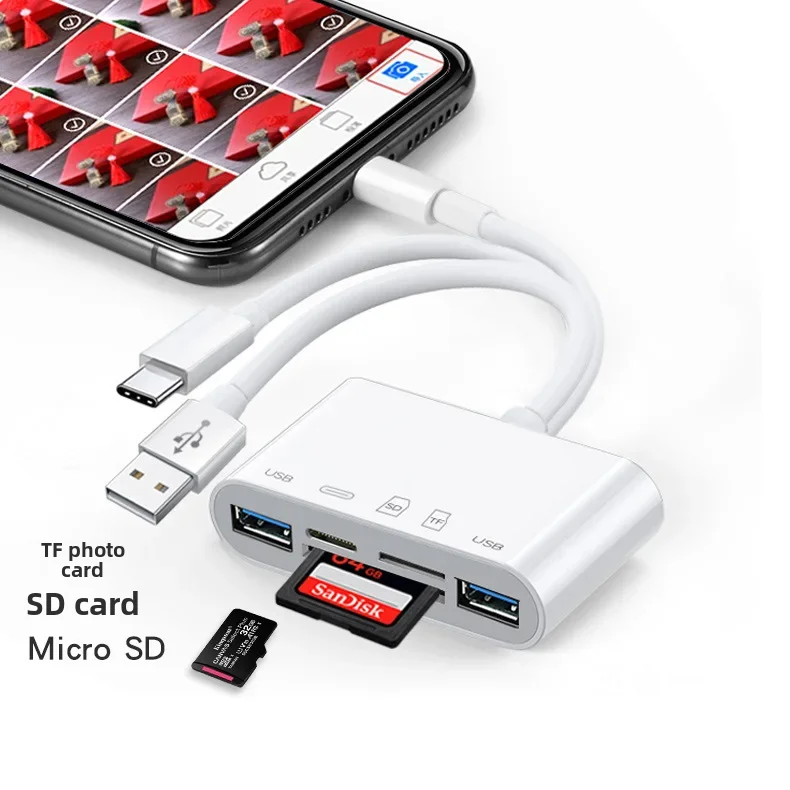 화웨이 Otg Sd 카드 휴대폰용 다기능 C타입 카드 리더, 안드로이드, USB, 4 인 1 고속 메모리 어댑터, 신제품