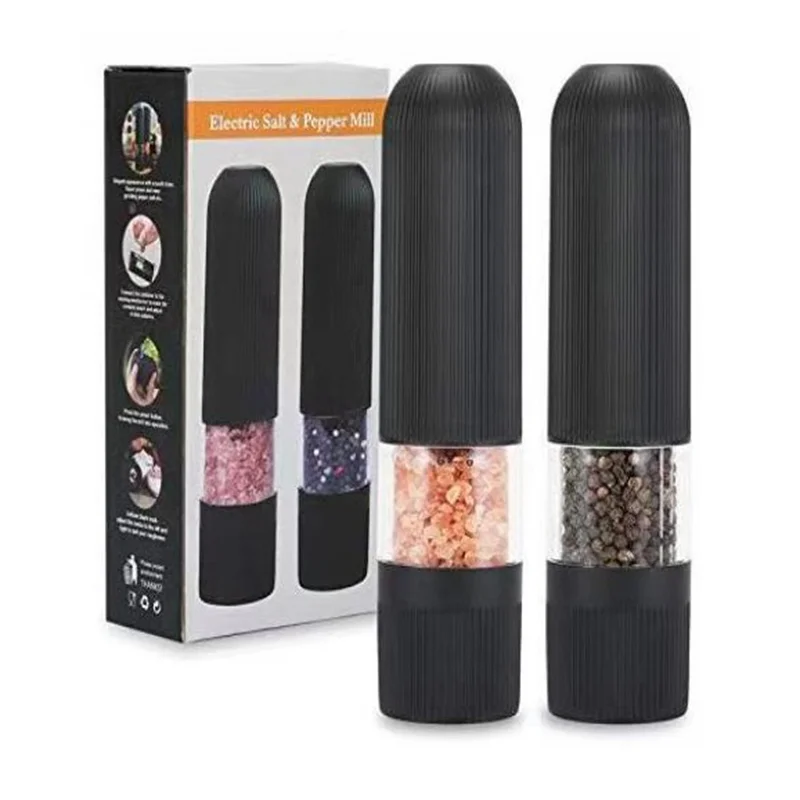 Electric Automatic Mill Pepper And Salt Grinder With LED Light Adjustable Coarseness Spice Grinder Kitchen Cooking Tool