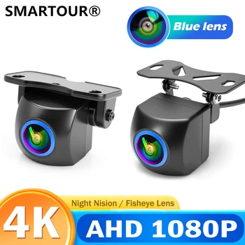 Telecamera Posteriore per Auto SMARTOUR AHD 4K 1920*1080p con Visione Notturna a 180 Gradi, Assistenza al Parcheggio per Android