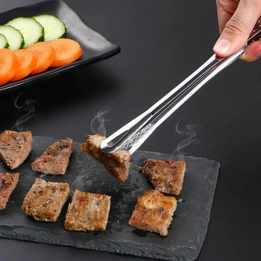 Food Tongs Stainless Steel Food Tongs Long Handle Non-Slip Barbecue Tongs Steak Kitchen Cooking Tools Kitchen Accessories Food Tong