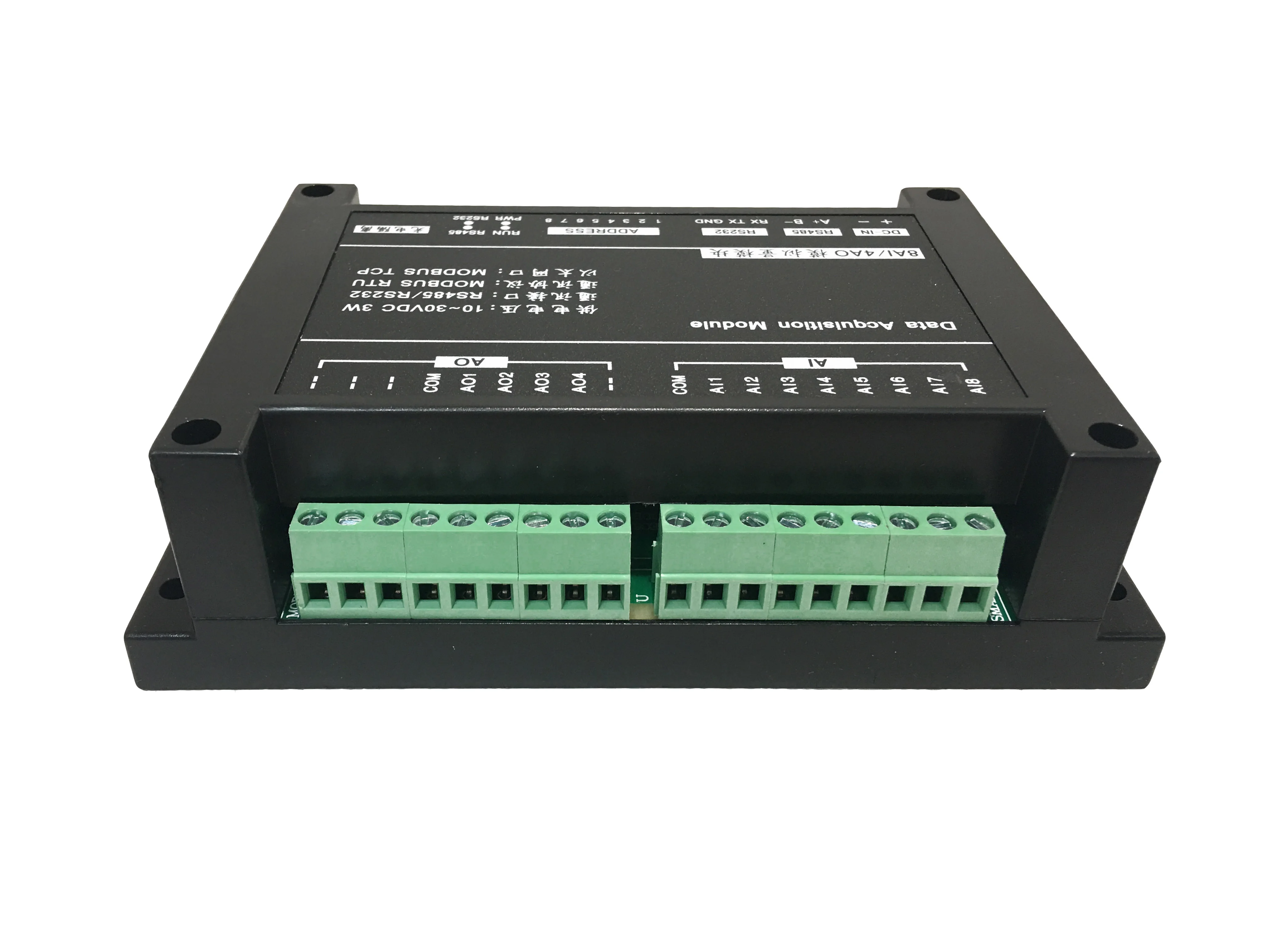 

8 AI 4 AO аналоговый вход, выход RS232 RS485 Ethernet LAN TCP IP RJ45 Modbus RTU TCP DIN Rail, дистанционный модуль ввода-вывода, контроллер