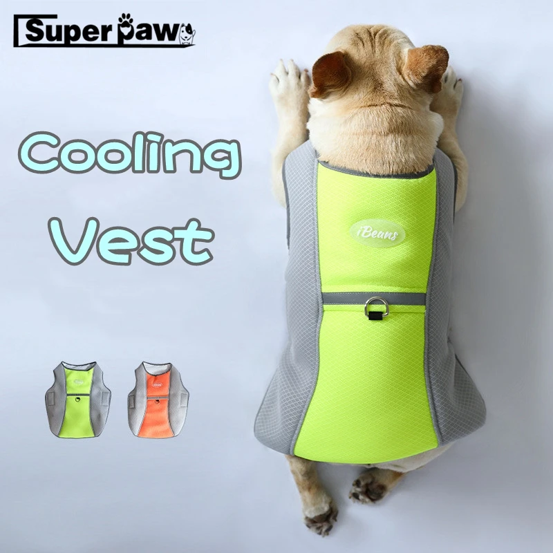 Summer Pet Dog Cooling Vest Clothes Reflective Harness For Small Medium Large Dogs French