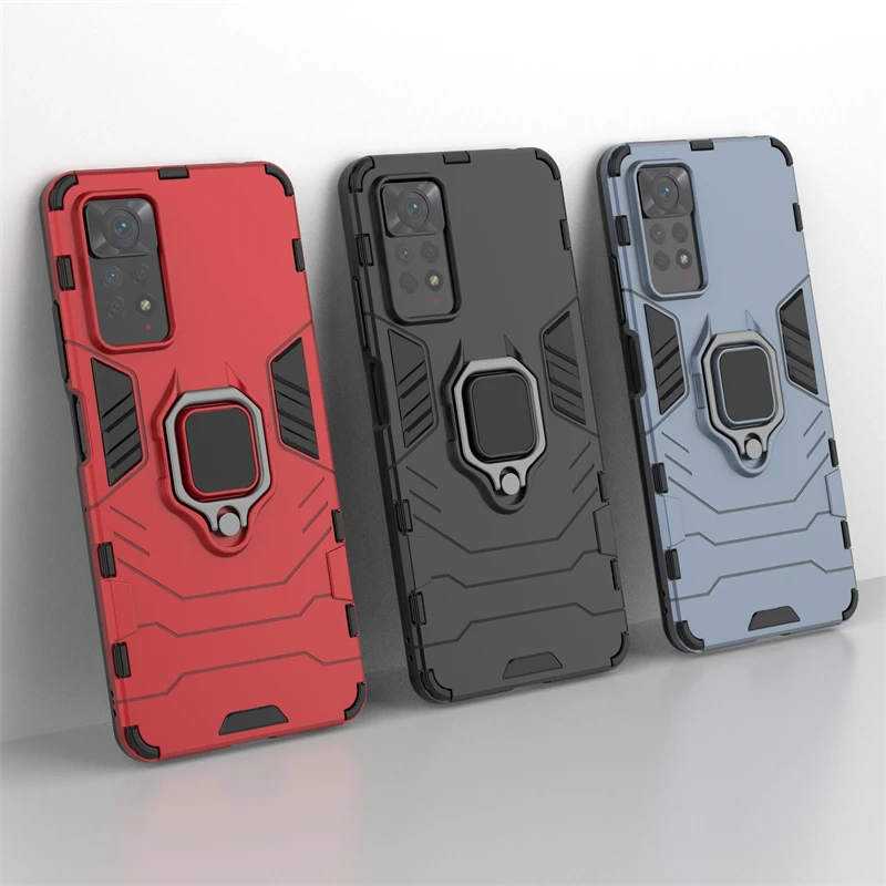 Per Redmi Note 12 Pro 4G Cover Xiaomi Redmi Note 12 Pro 4G Capas Pc Bumper Holder Ring Magnetic Fundas Redmi Note 12 Pro 4G