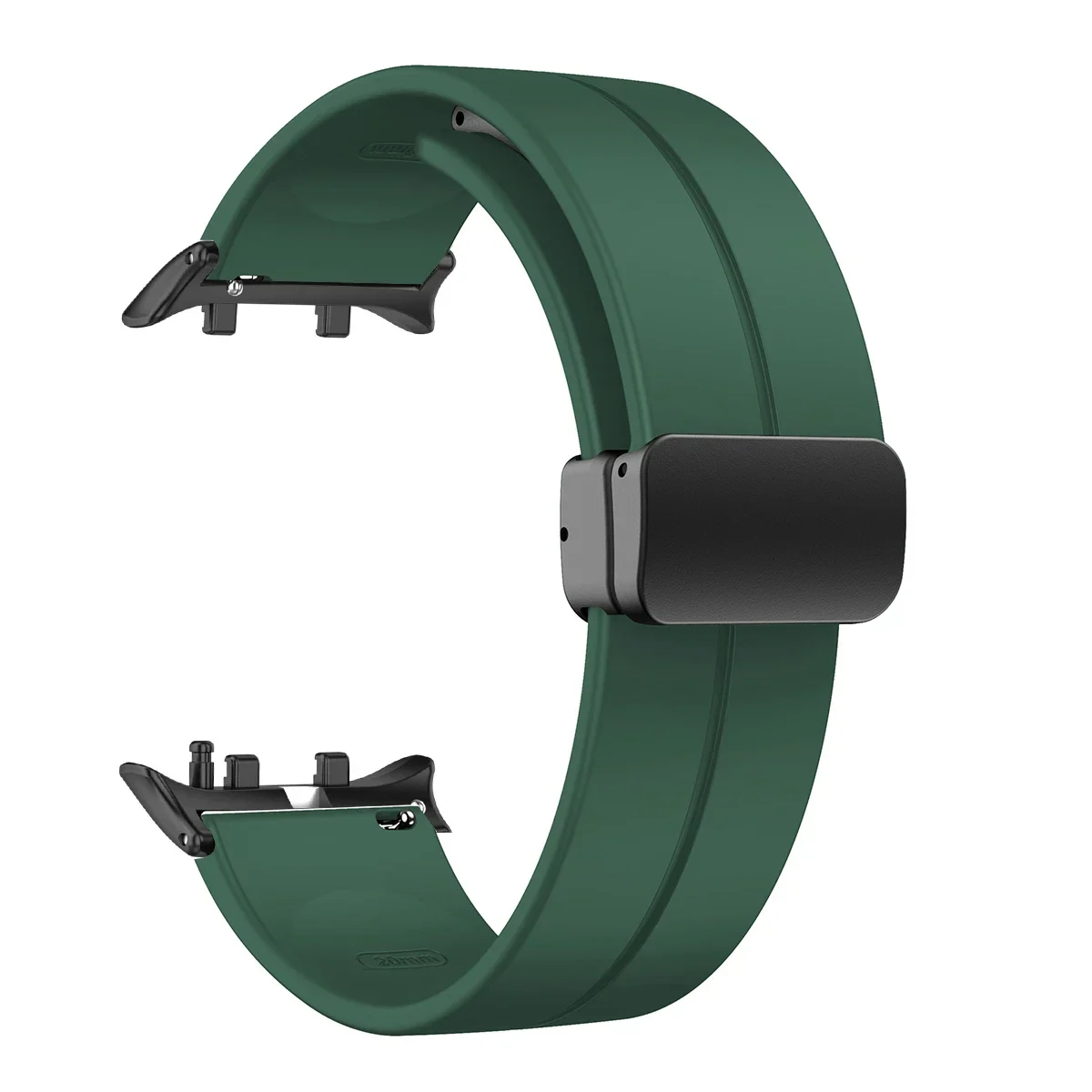 Silicone Sports Band with Magnetic D Buckle and PC Hollow Case - Universal Fit Bracelet