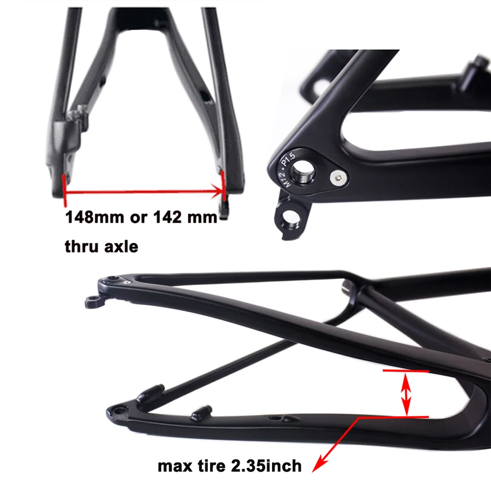 T1000フルカーボンマウンテンバイクフレーム、29er MTBフレームワーク