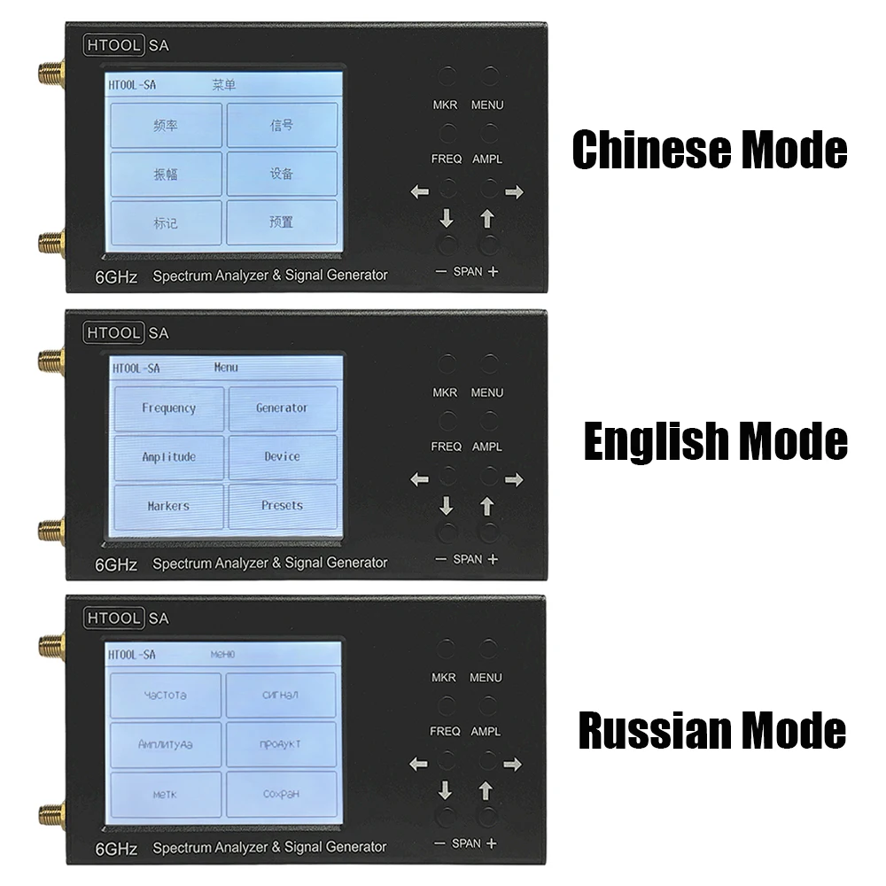SA6 Upgraded SA Spectrum Analyzer Russian English Chinese 35-6200 MHz Signal Generator System Continuously Updated Customizable