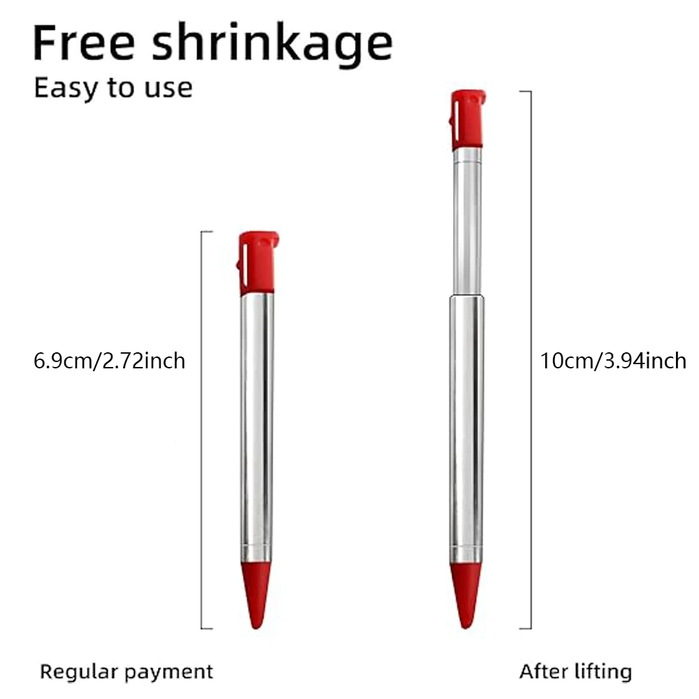 4 Pcs 3DS Metal Stylus Pen Set Retractable Replacement Stylus Compatible with Nintendo 3DS 4in1 Combo Touch Pen Multi Color stylus pen touch pen