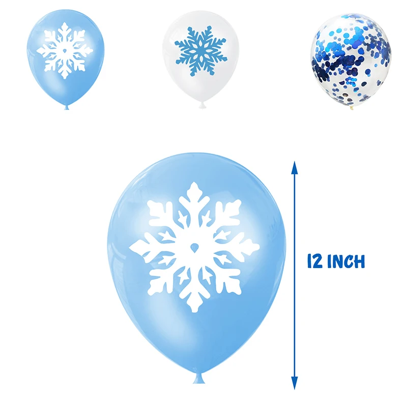 20 stücke Weihnachten Party Dekoration Gefrorene Schneeflocke Latex Ballons Geburtstag Baby Dusche Hochzeit Decor Kid Spielzeug Geschenke Liefert – Detail 8