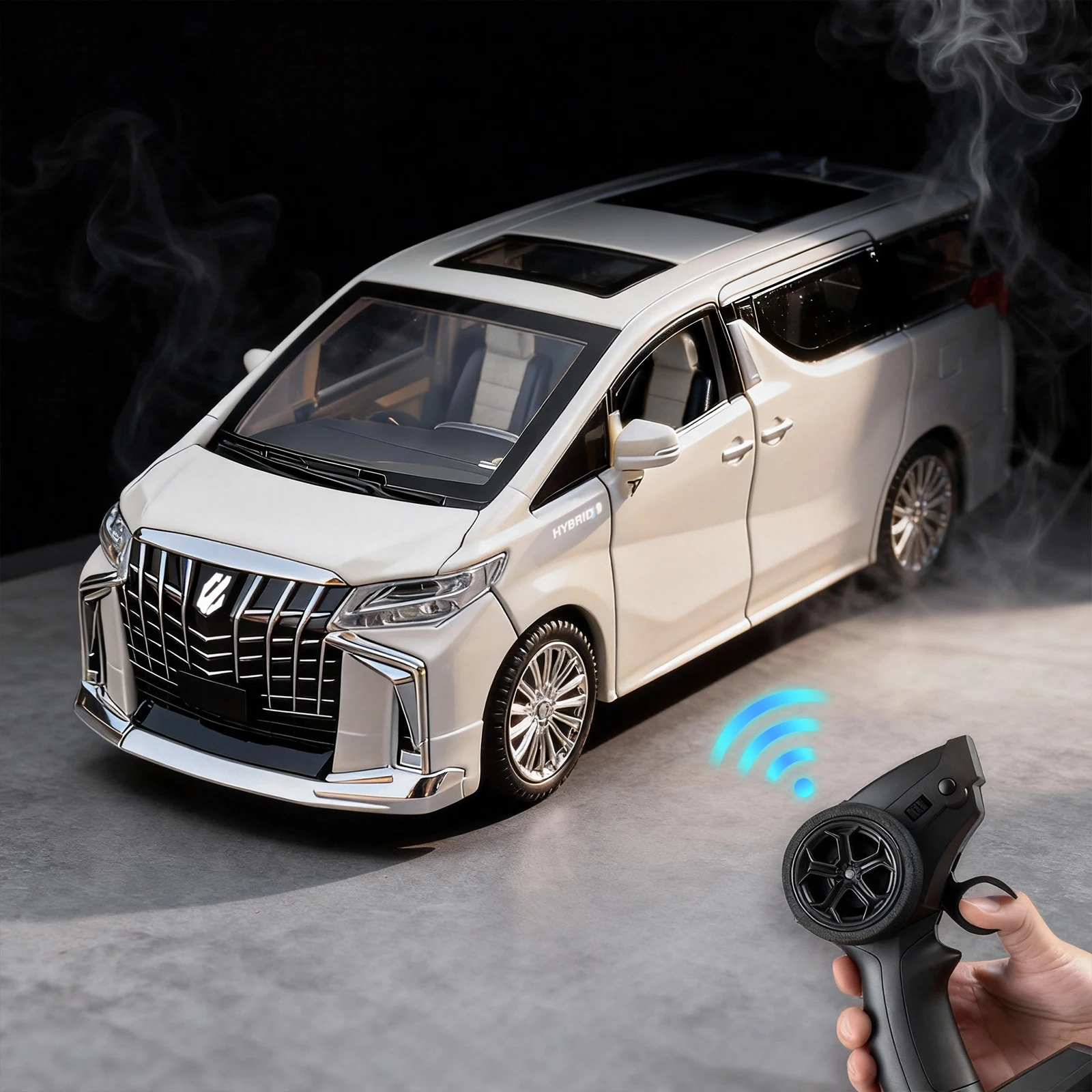 1:24 Alphard 합금 금속 Diecast RC 자동차 미니 원격 제어 레이싱 ..