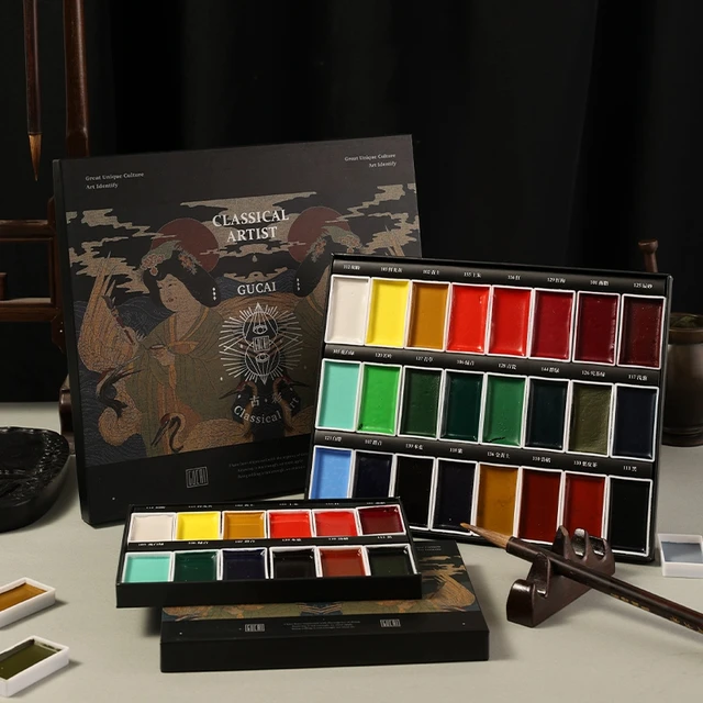Paul Rubens Professional Watercolor Paint Set 24 Vivid Colors Solid  Watercolor Pigment with Palette for Artist Art Supplies - AliExpress