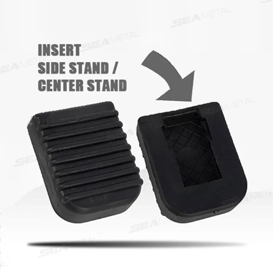 SEAMETAL Motorrad Fußstütze Pad Weiche Gummi Pad Für Roller Grundplatte Anti-rutsch Pads Motorrad Basis Halterung Verlängerung Fuß – Detail 5