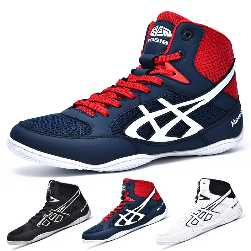 

High quality wrestling shoes Breathable deep squatting fighting shoes Indoor training sports shoes Couple fitness combat shoes