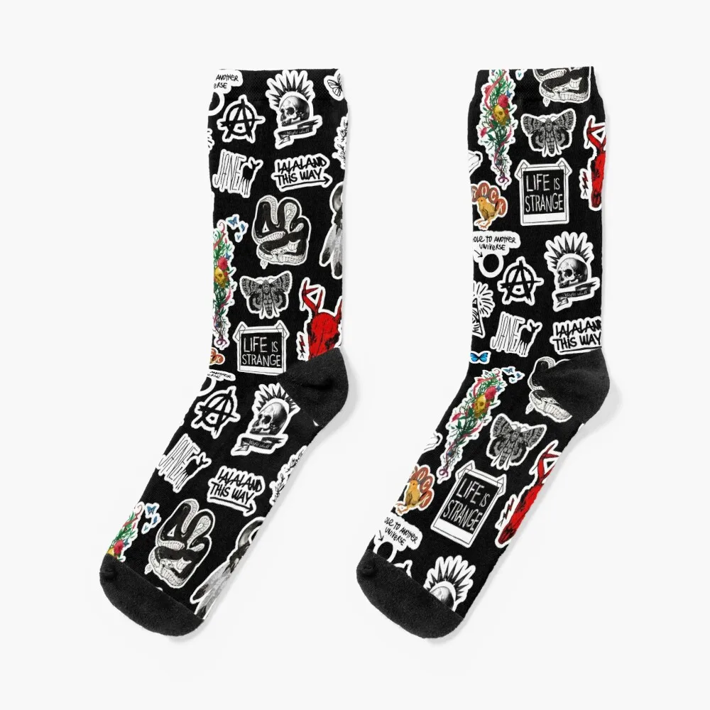 Life is Strange Pack Socks hiking Christmas Socks Girl Men's fine line harry socks christmas gift short girl s socks men s