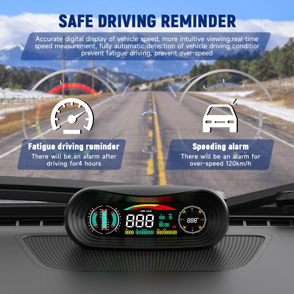 ANCEL P18 ڵ GPS HUD  ÷, ӵ  ð  溸 ,   ÷,  GPS ӵ