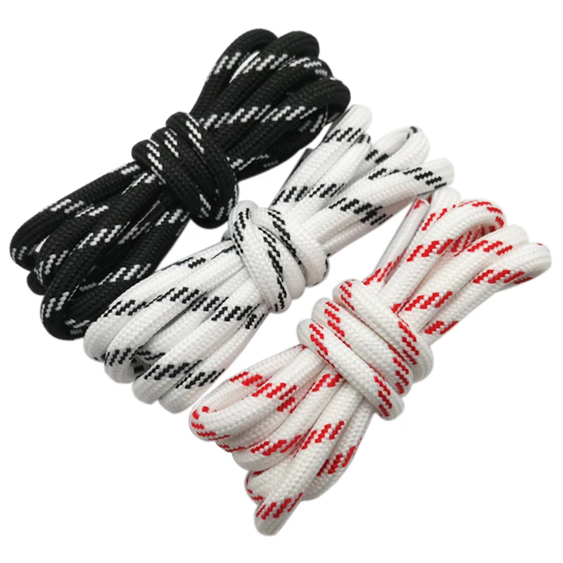 (30Pairs/Lot)Weiou Round Laces Sports Black White Red Shoelaces Polyester Shoestring Bootlaces For Clunky Sneaker Factory Sales