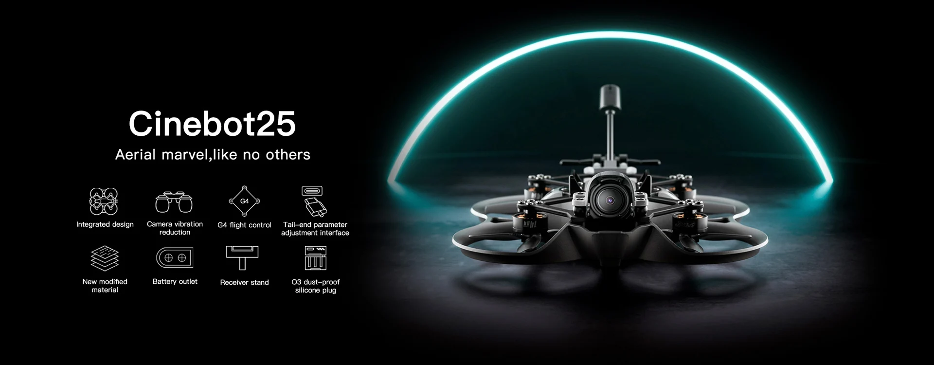 Cinebot25 Aerial marvel,like no others G4 Integrated design Camera vibration G