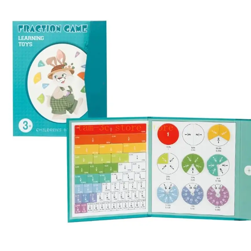 

Fraction Tiles & Fraction Circles, Fractions Manipulatives Educational Math Learning Puzzle Game for Preschool D0UA