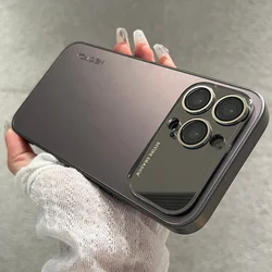 Luxury Mirror Glass Shockproof Protective Case with AG Matte Finish - iPhone 12 Pro Max (Gray)