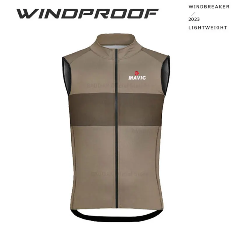 Windproof Cycling Jackets, Sleeveless Bicycle Wear, MTB Bike Tops, Rx Mavic Team Studio, Summer Cycling Vest