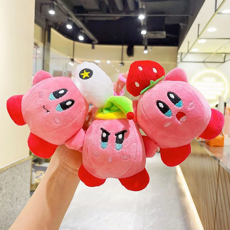 12cm Star Kirby Plush Stuffed Toys Cute Soft Peluche Cartoon Anime Figures Dolls Pendant Kids Birthday Gifts Kawaii Xmas Decor
