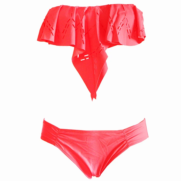 Sexy Tassels Bikini Set Women Solid Color Swimwear Push Up Padded Swimming Suit Women Bathing Suit Thong Bikini