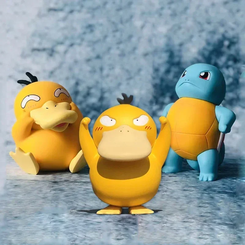 

Pokemon Encouragement Psyduck Arrogant Squirtle Anime Figure 9cm Pvc Material Car Decoration Children'S Toys Holiday Gifts