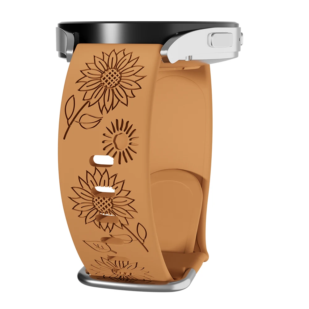 Sunflower Engraved Silicone Band - Universal Fit
