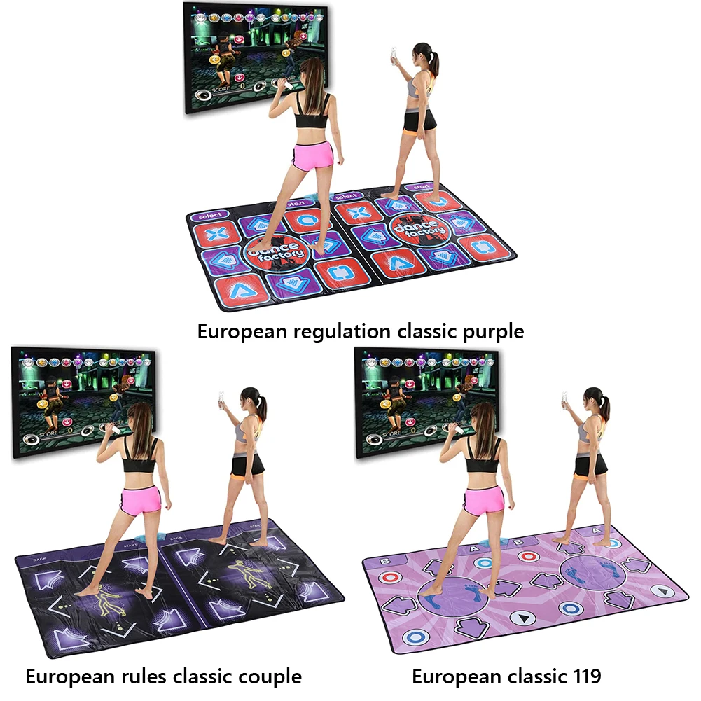 Dance Mat Game Double Users with Wireless Controller 100 Music 60 Sensory Games Plug And Play for Family Sport