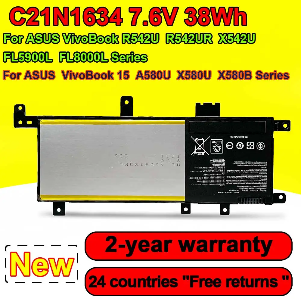 NOVA C21N1634 bateria do portátil para Asus