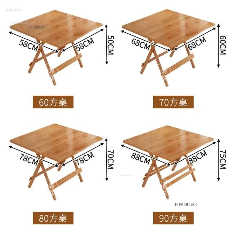 Bamboo Dining Tables Small Apartment Dining Table Outdoor Portable Folding Tables Creative Round Coffee Table Home Furniture